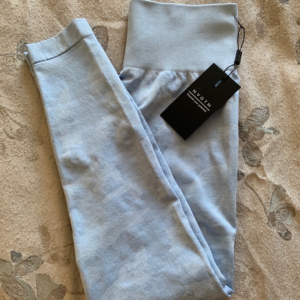 Nvgtn blue camo seamless leggings